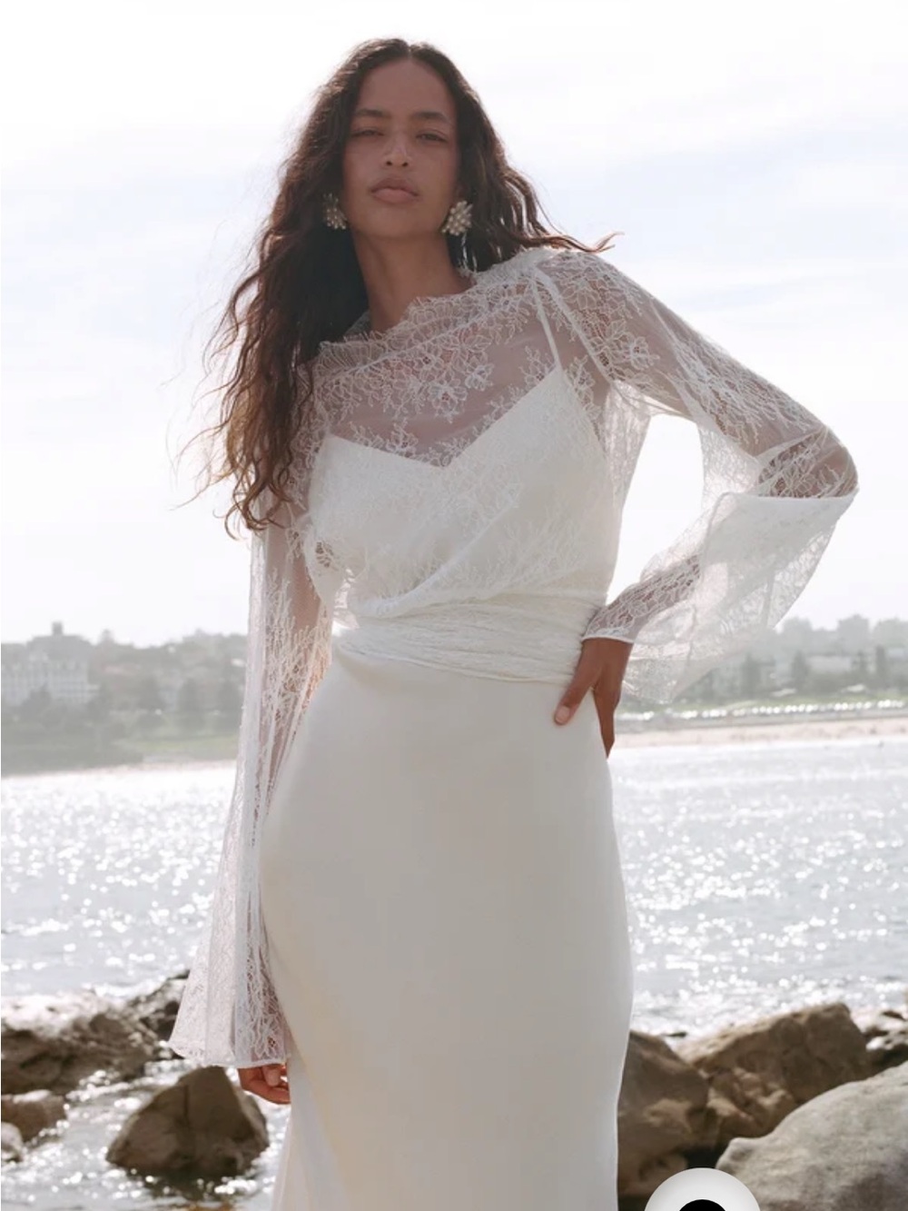 Elegant White Lace Long-Sleeve Never Worn With Tags